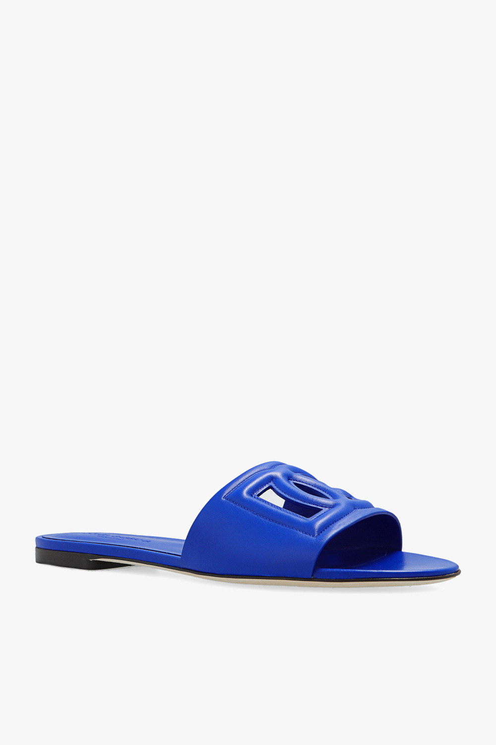 VIP【送料関税込】DOLCE&GABBANA PRINTED SLIDES Blue Slides with logo Dolce & Gabbana - Vitkac Canada